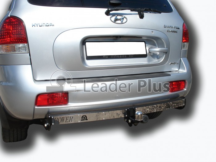 Фаркоп для HYUNDAI SANTA FE CLASSIC (SM) (ТАГАЗ) 2001-2006, 2007-... (C НЕРЖ. ПЛАСТИНОЙ)